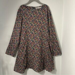 Zara Girls Casual Collection Long Sleeve Retro Floral Pattern Size 9/10 cm 140